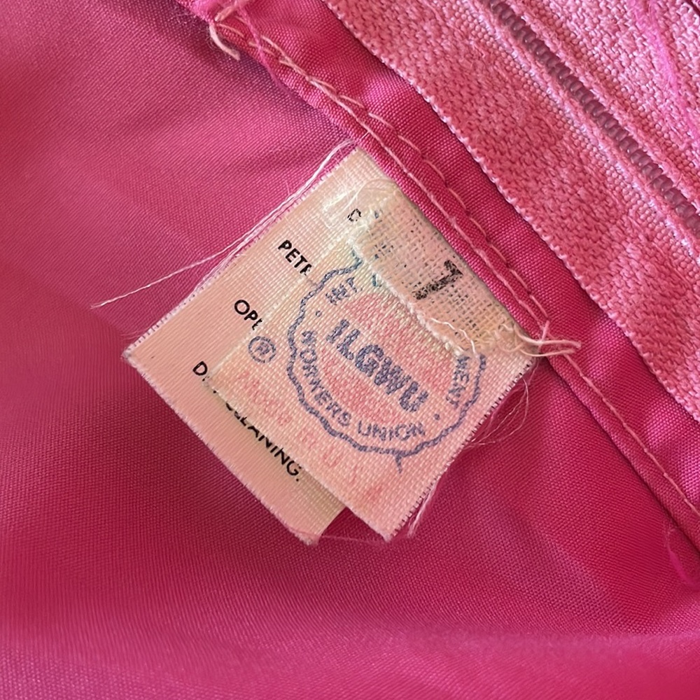Vintage Pink Formal Gown with Bow Details, Size 2 - Picture 8 of 10